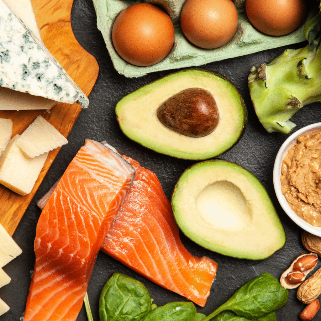 Voorbeeld van vetrijk eten